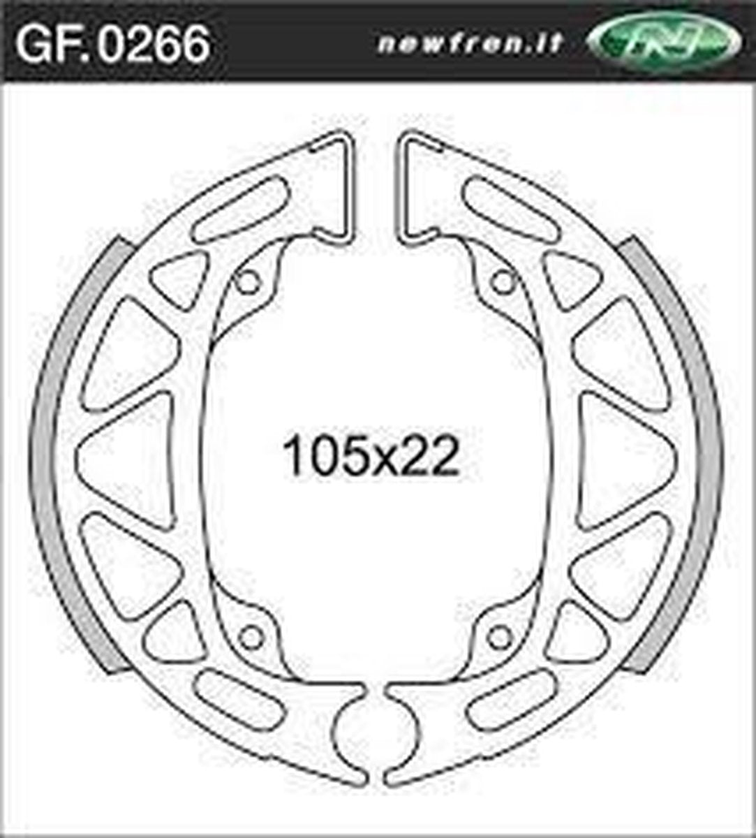 Remsegment Newfren GF0266 Piaggio Ciao-Mix