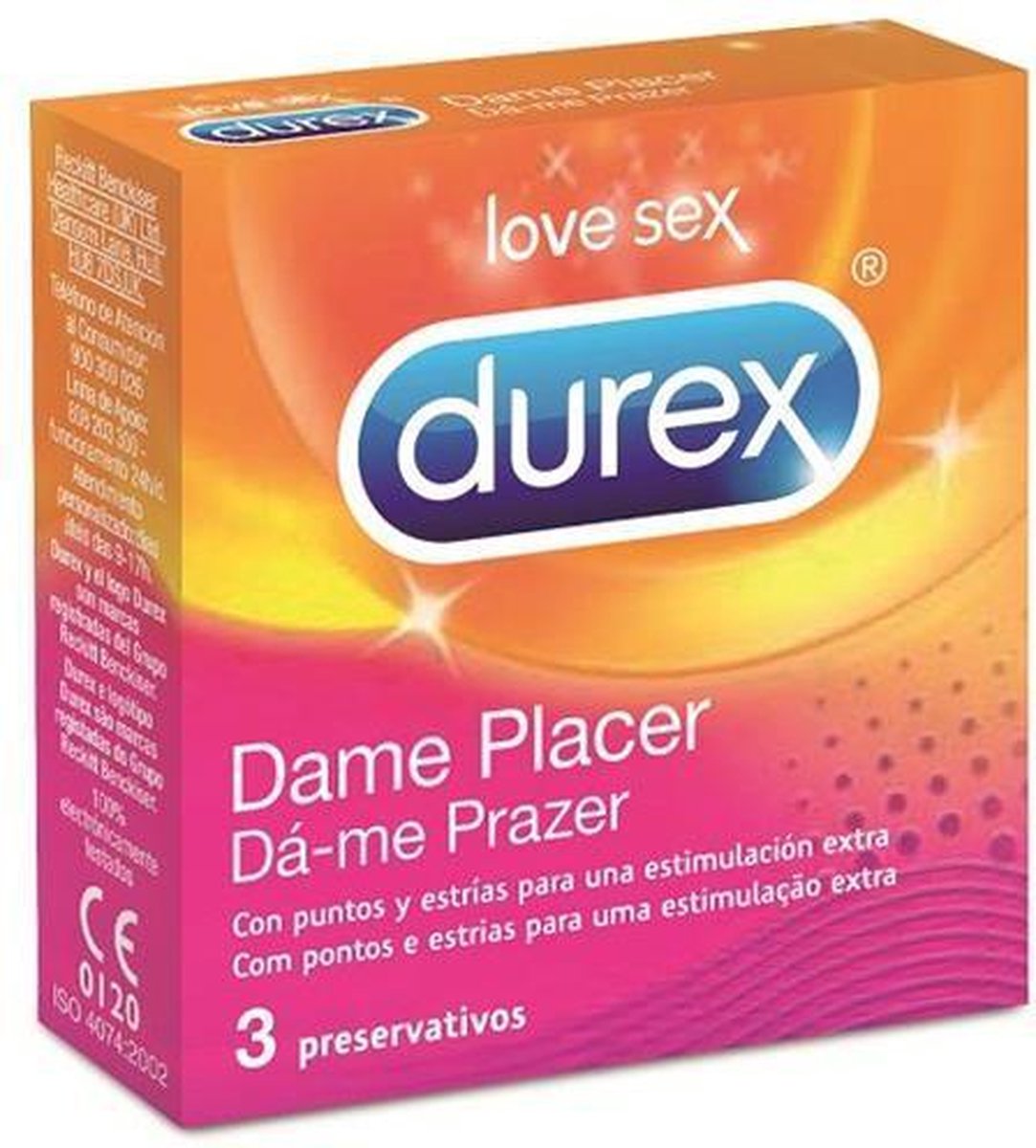 Condooms Dame Placer Durex (3 pcs)