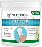Vets best clean teeth finger pads - 50 st - 1 stuks