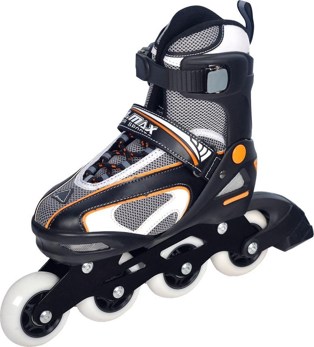 Atipick Inlineskates Verstelbaar Aluminium/pu  Zwart Mt 36-39