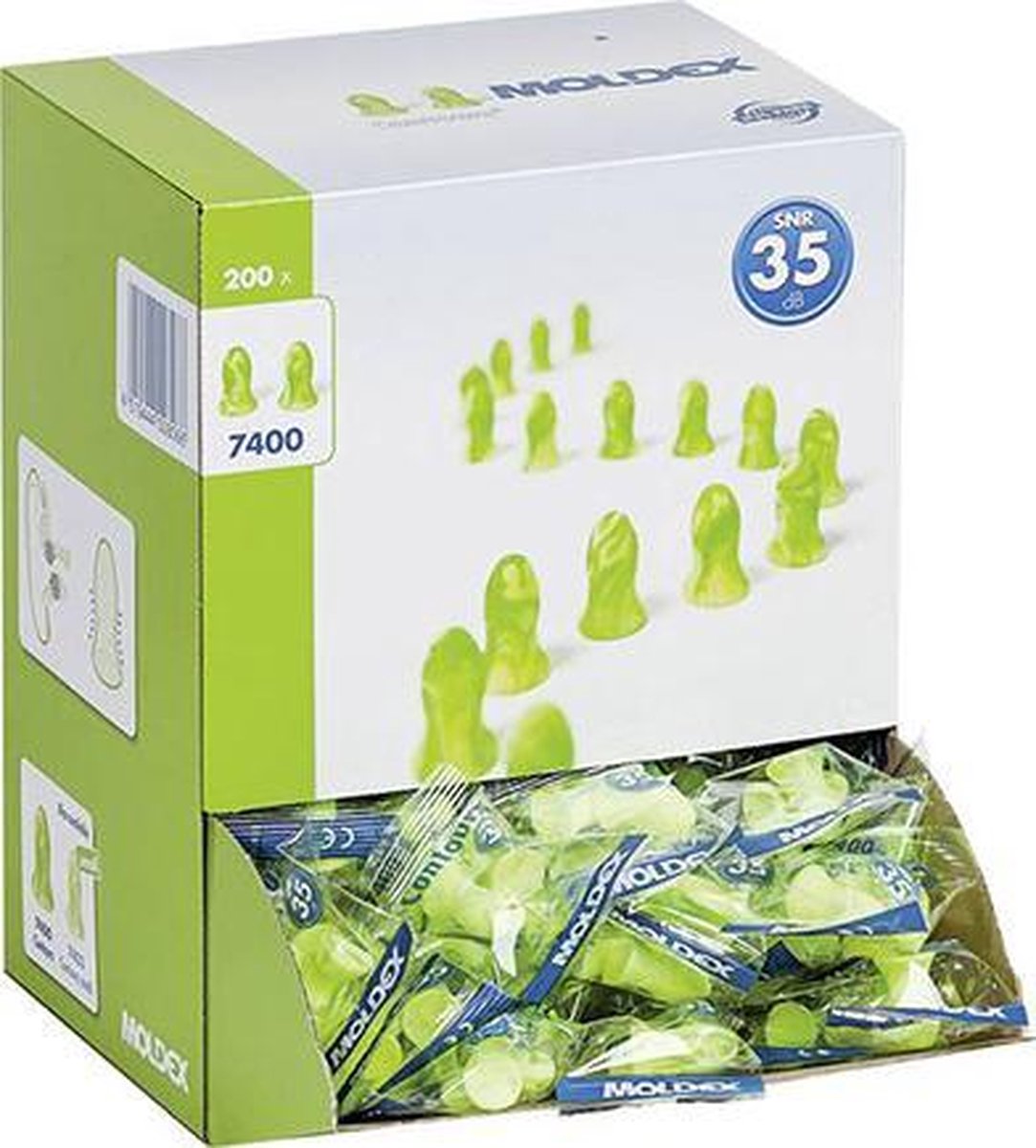 Moldex 740001 Contours Oordoppen 35 dB Eenmalig gebruik 200 paar