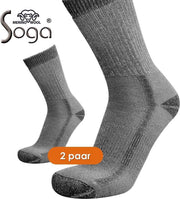 Eureka zachte merino wollen wandelsokken S7 - 2-Pack  - grijs - maat 43-45