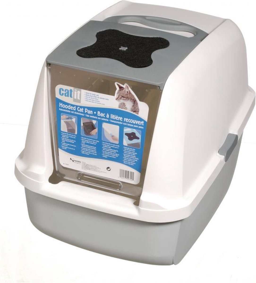 Cat it kattentoilet met dak Grijs 55x40x45CM