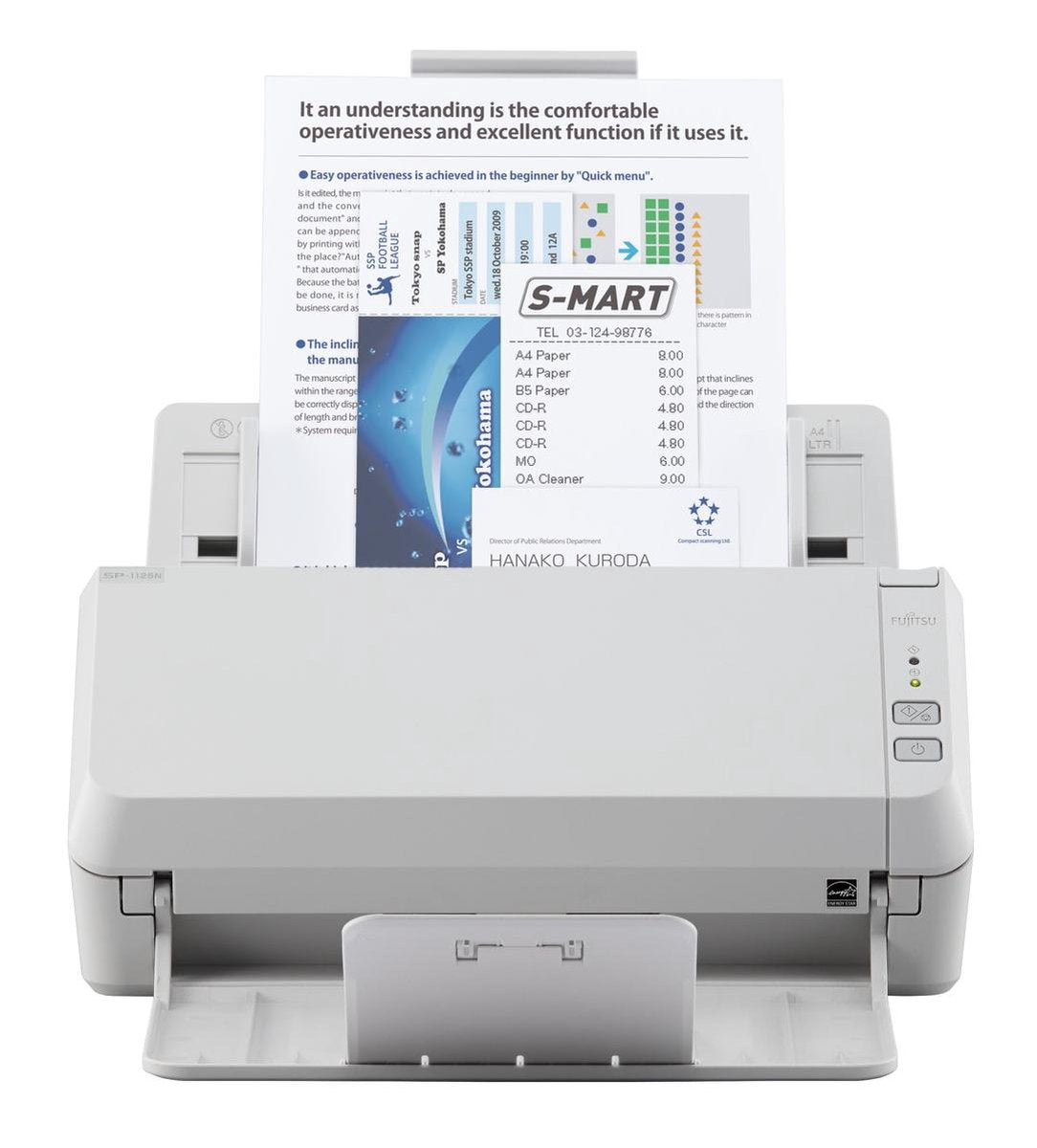 Fujitsu SP-1125N 600 x 600 DPI ADF-scanner Grijs A4