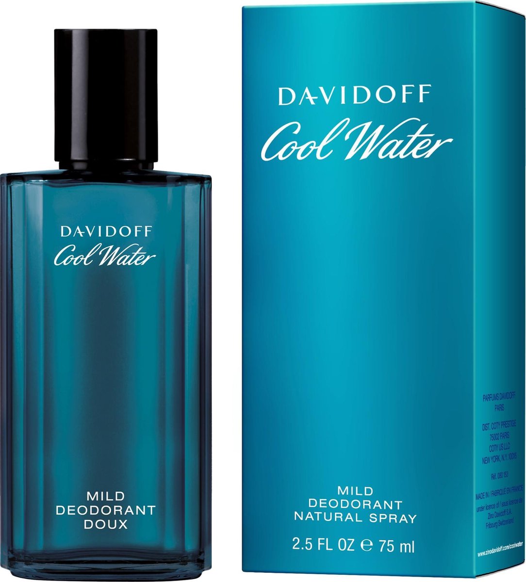 Davidoff Cool Water Mild Deodorant Spray - 75 ml