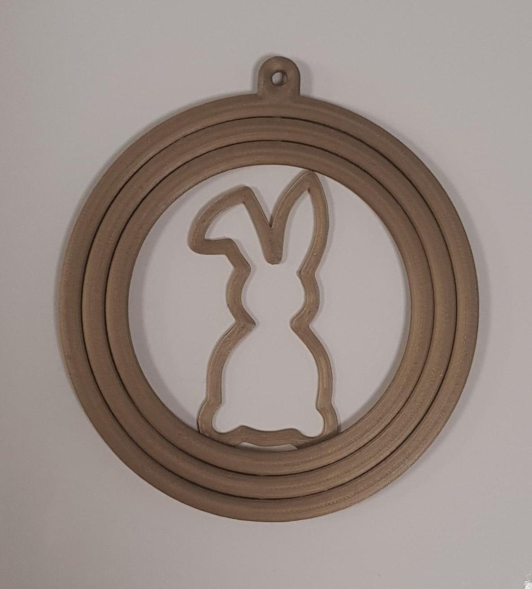 Pasen - ronde paashanger - 1 hanger - uitvouwbaar - paastakken - paasboom - versiering - decoratie – brons