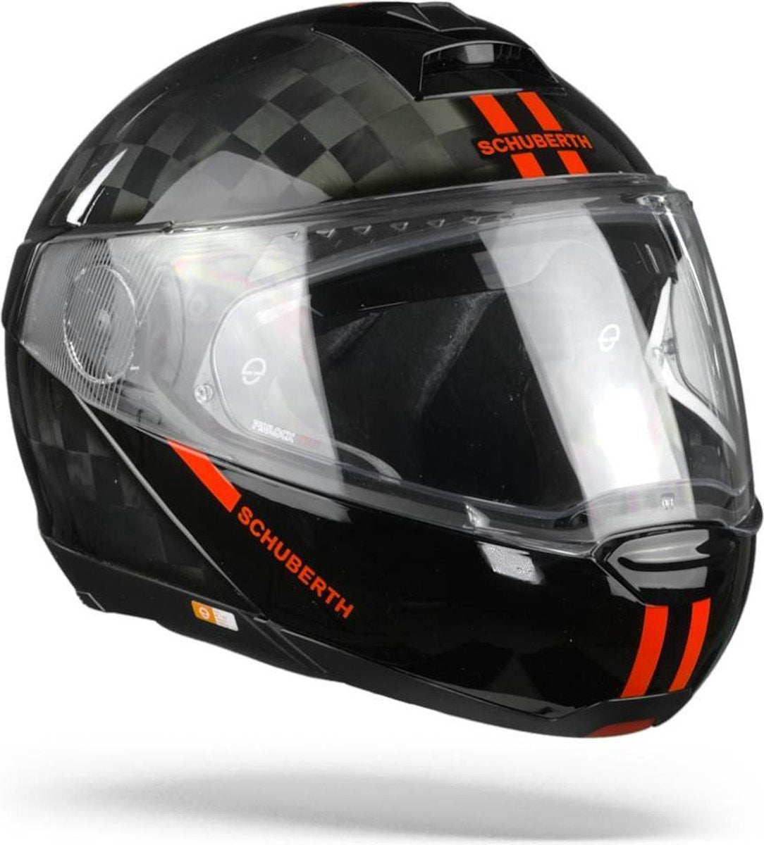 Schuberth C4 Pro Carbon Fusion Red Modular Helmet 2XL