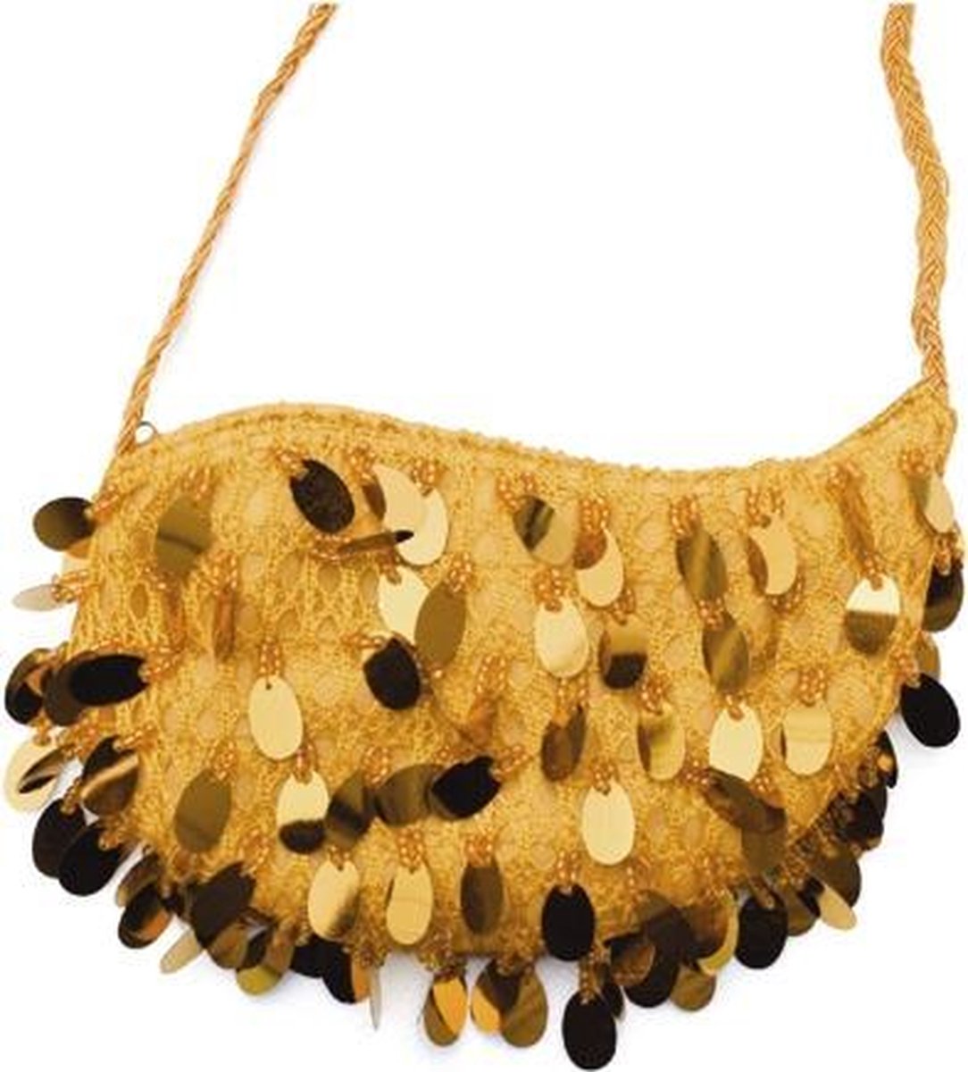 Tasje met pailletten goud