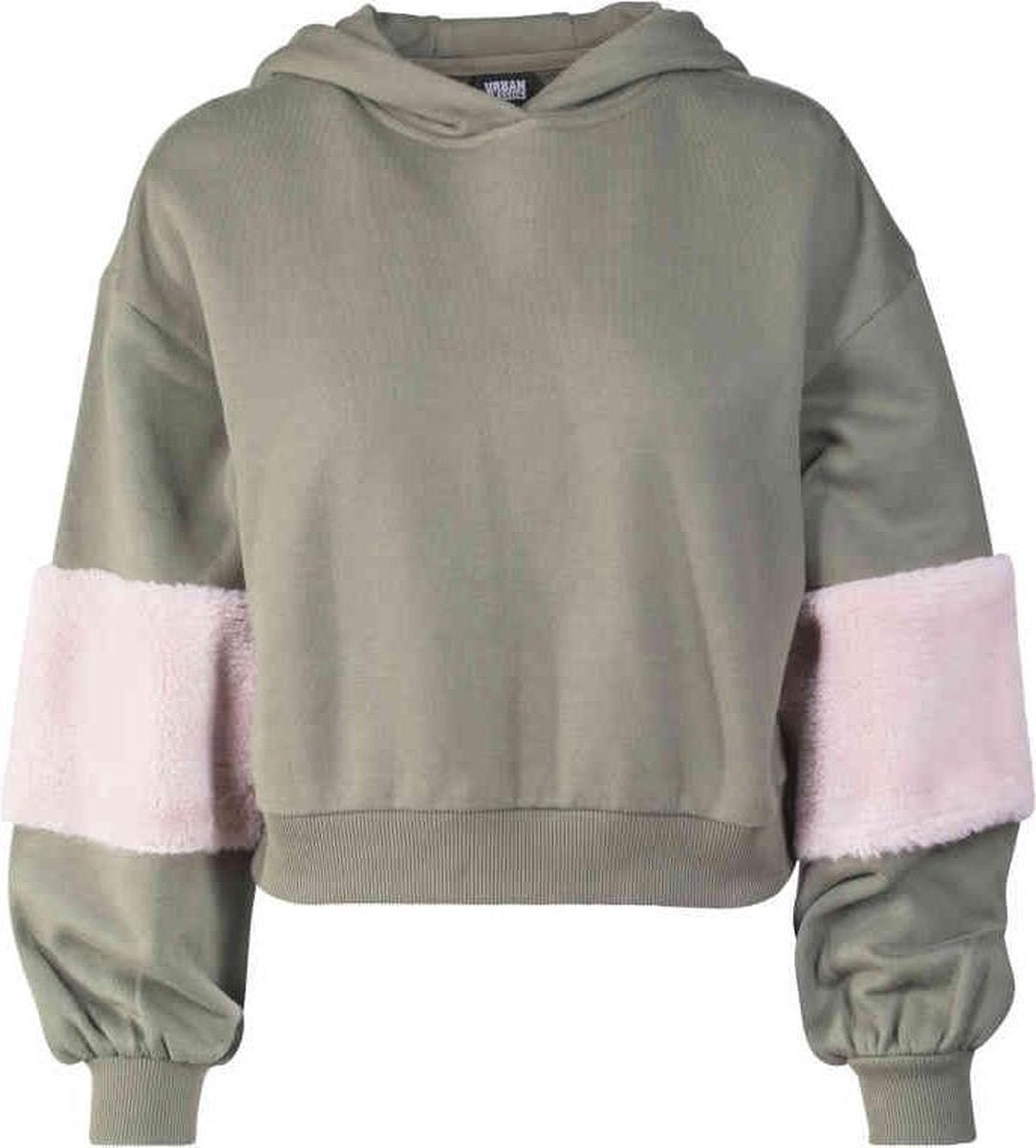 Urban Classics Hoodie/trui -S- Ballon Groen/Roze