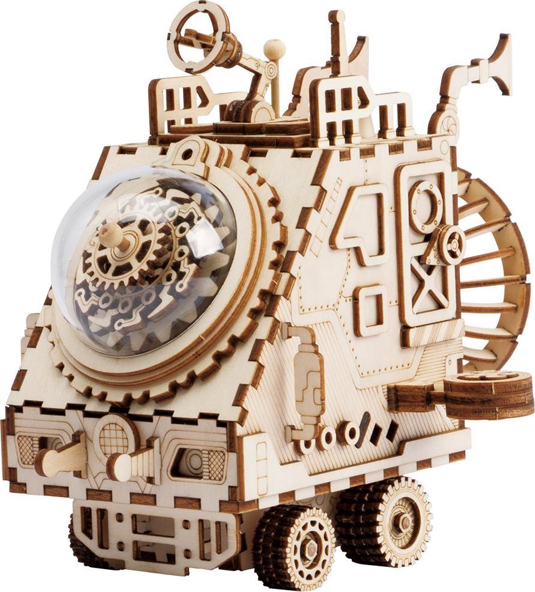 Robotime AM681 3D houten puzzel muziekdoos Spaceship