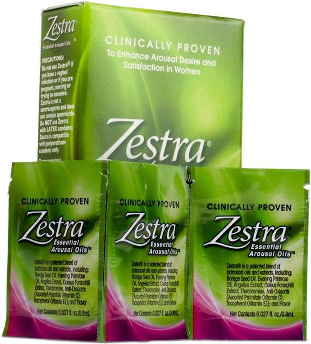 ZESTRA ESSENTIAL AROUSAL OILS  3UNITS 0.8ML