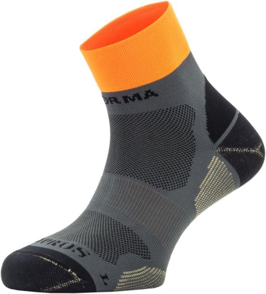 Enforma hardloopsokken - Sportsokken - Grijs / Oranje - S (36-38)