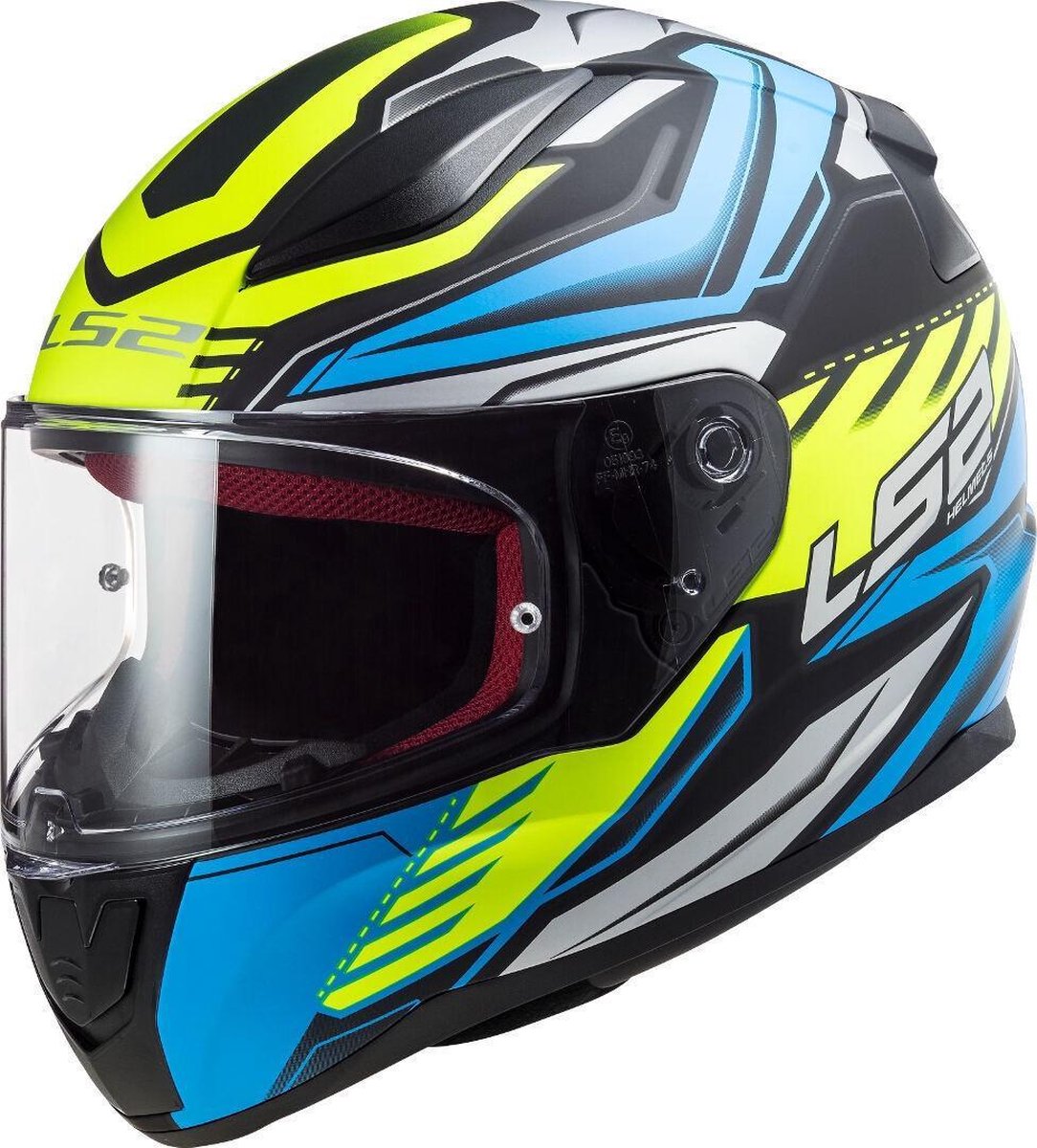 LS2 FF353 Rapid Gale Mat Zwart Blauw Geel S