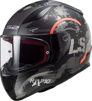 LS2 FF353 Rapid Circle Mat Titanium Fluo Oranje M