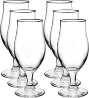 6x Speciaal bierglazen/tulpglazen transparant 375 ml Executive - Bierglas