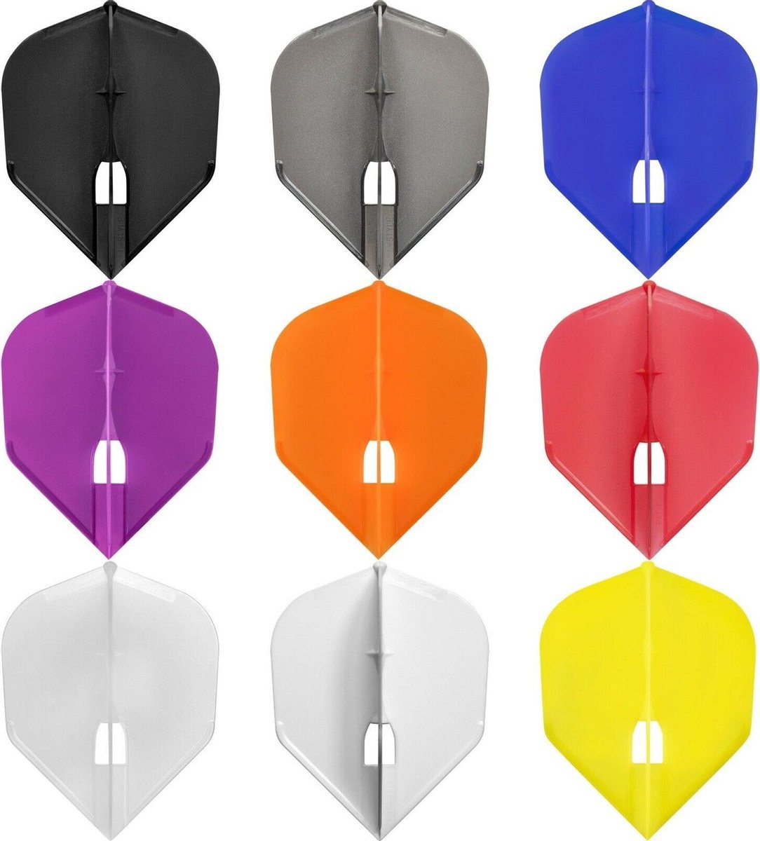 L Style Champagne Dart Flights Shape Clear Black