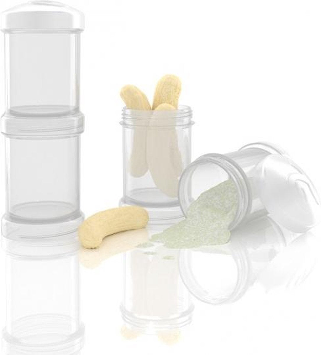 Twistshake container 2x 100ml - white