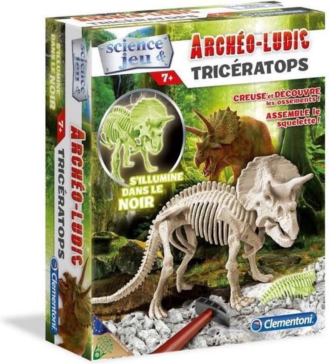 FR Archéo Ludic Tricératops - Phosphorescent