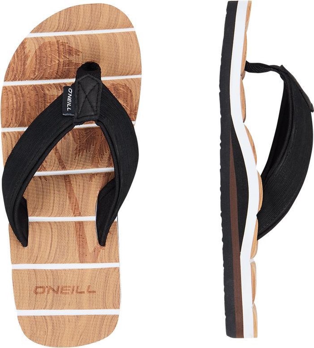 O'Neill - Slippers voor jongens - Arch Freebeach - Beige/Zwart - maat 30-31EU