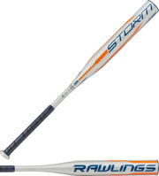 Rawlings FPZS13 Storm Fastpitch Softbal Knuppel - Silver/Orange - 31/18 -13