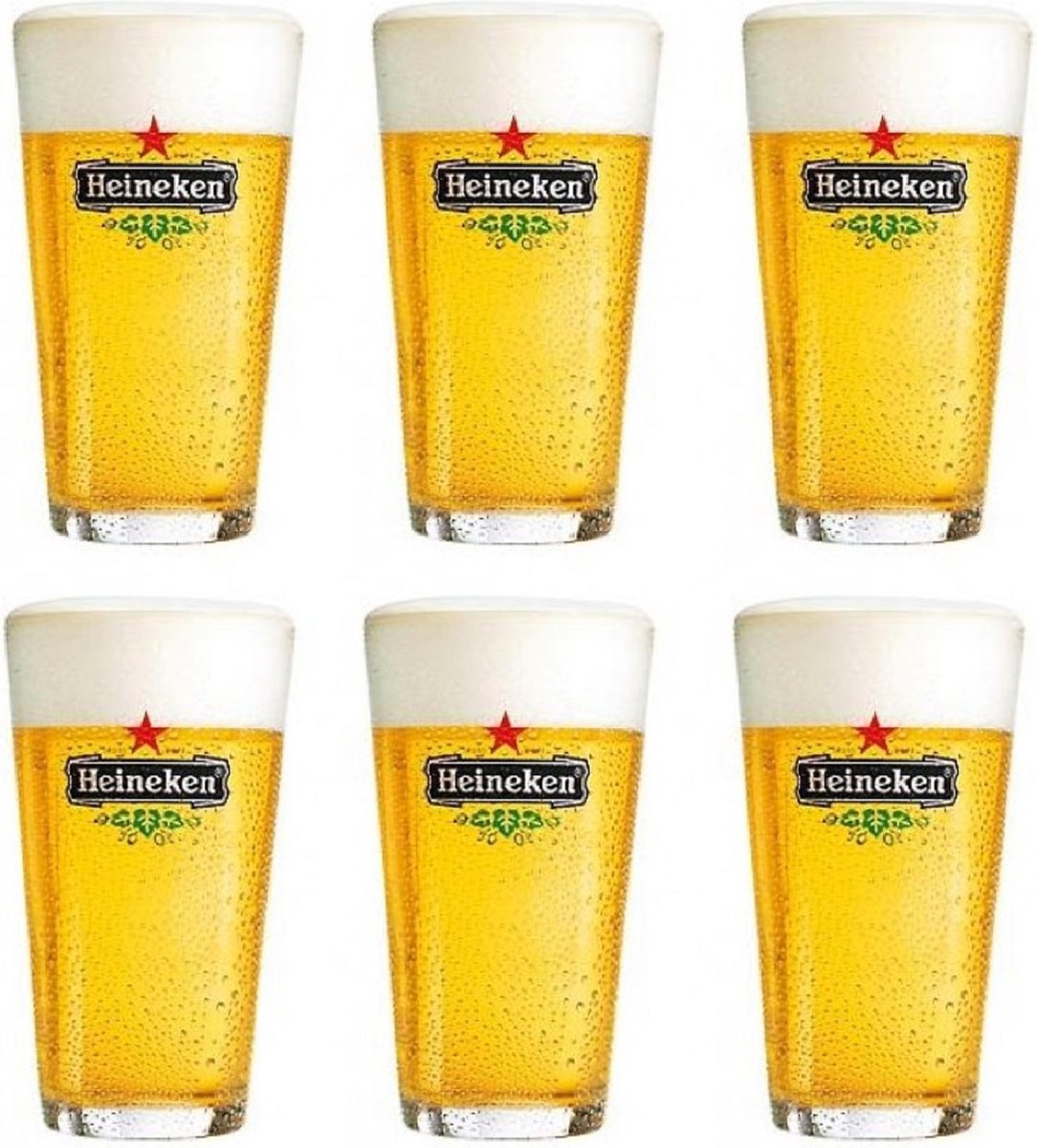 Heineken Bierglas Vaasje - 25 cl - 6 Stuks