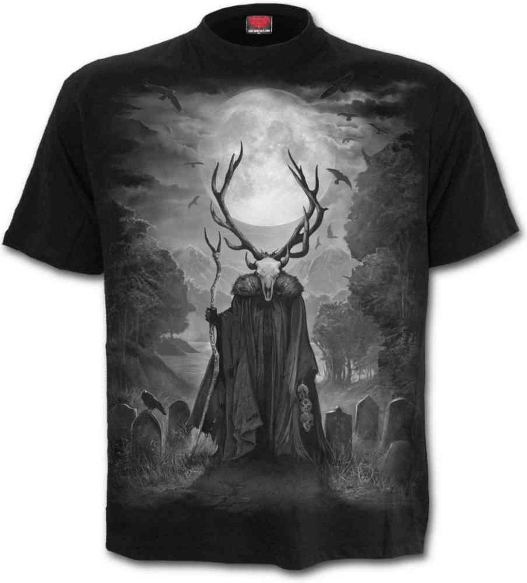 Spiral Heren Tshirt -XL- HORNED SPIRIT Zwart