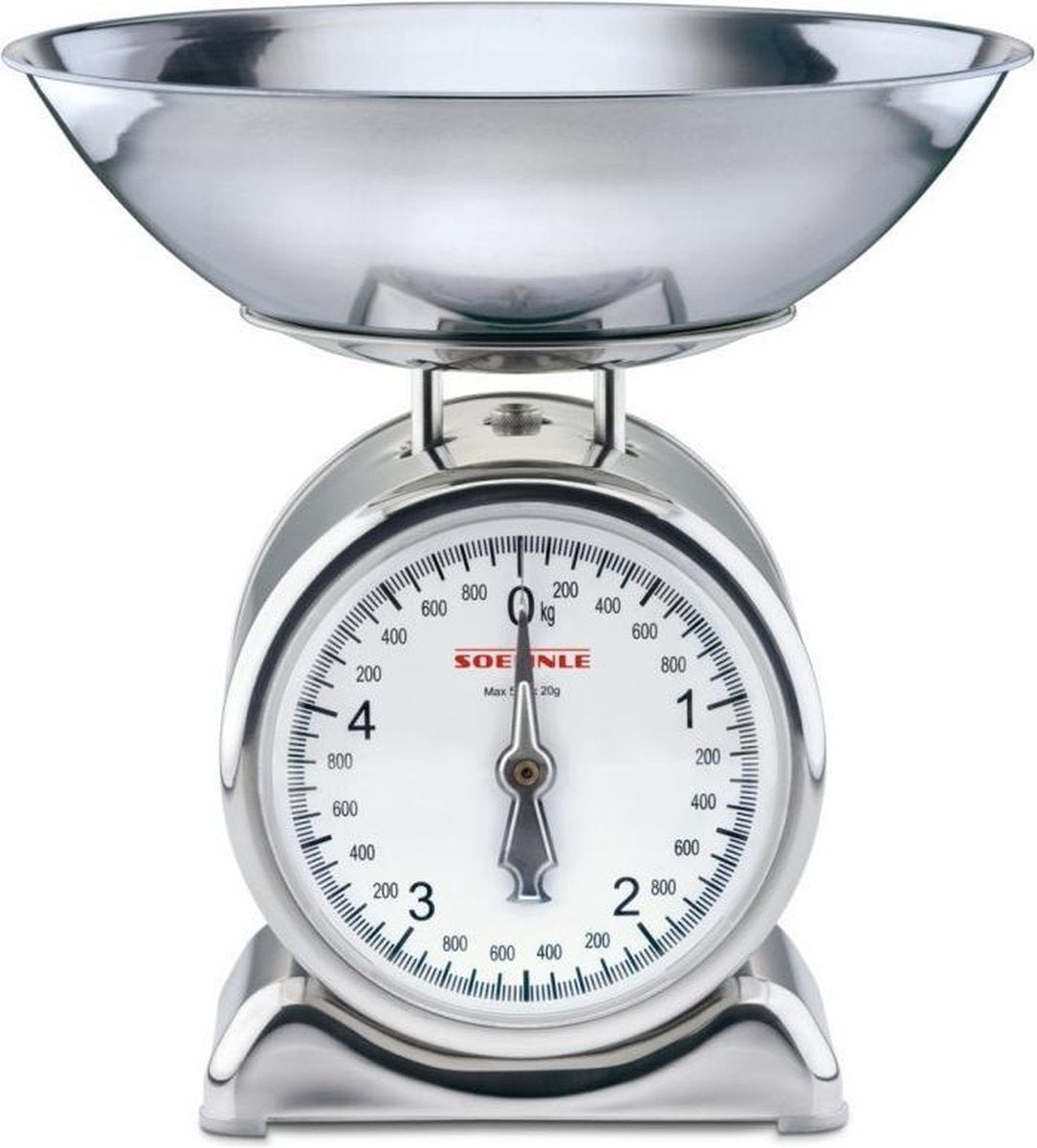 Soehnle 65003 Silvia Analoge Keukenweegschaal RVS
