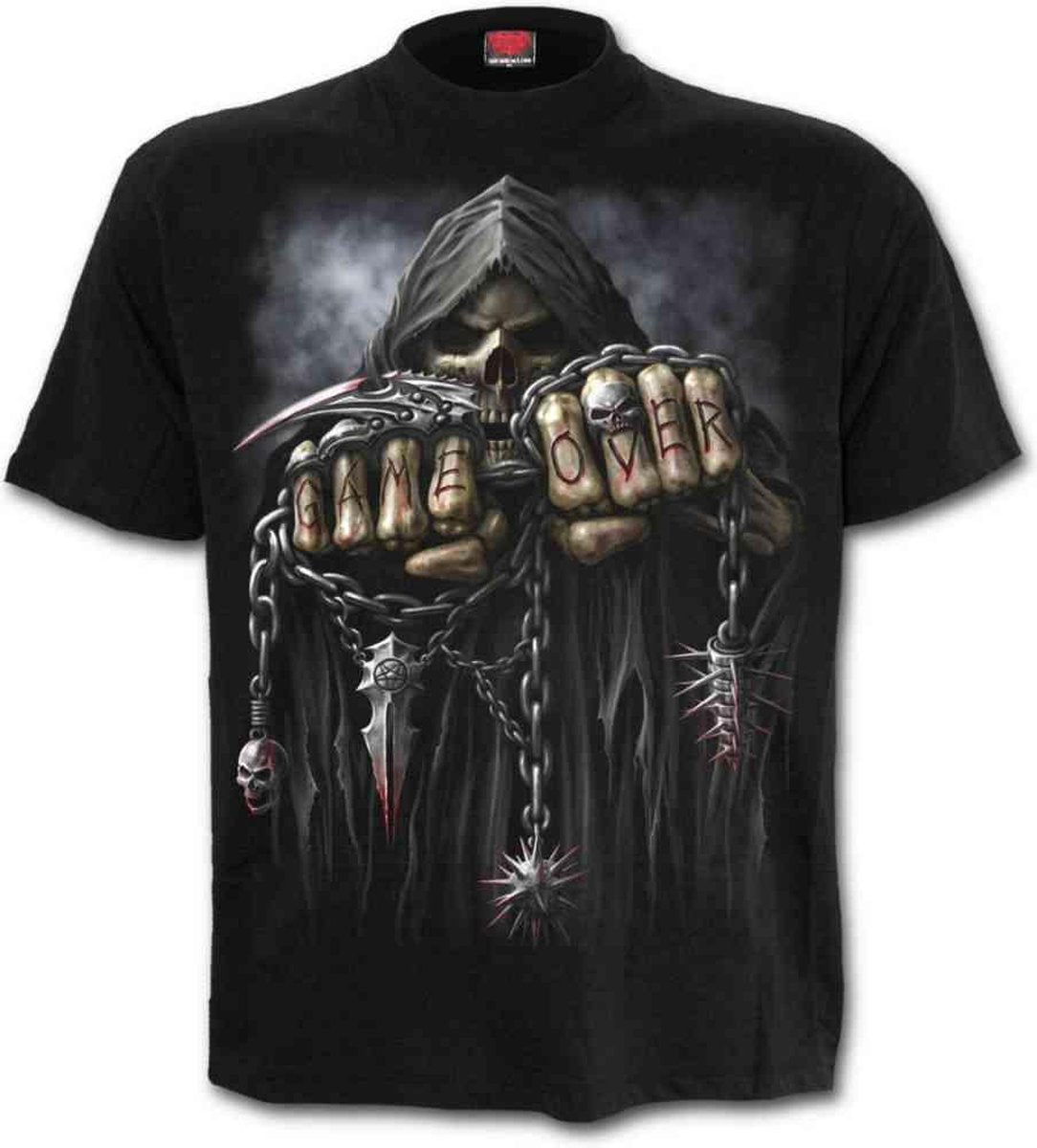 Spiral Heren Tshirt -L- GAME OVER Zwart