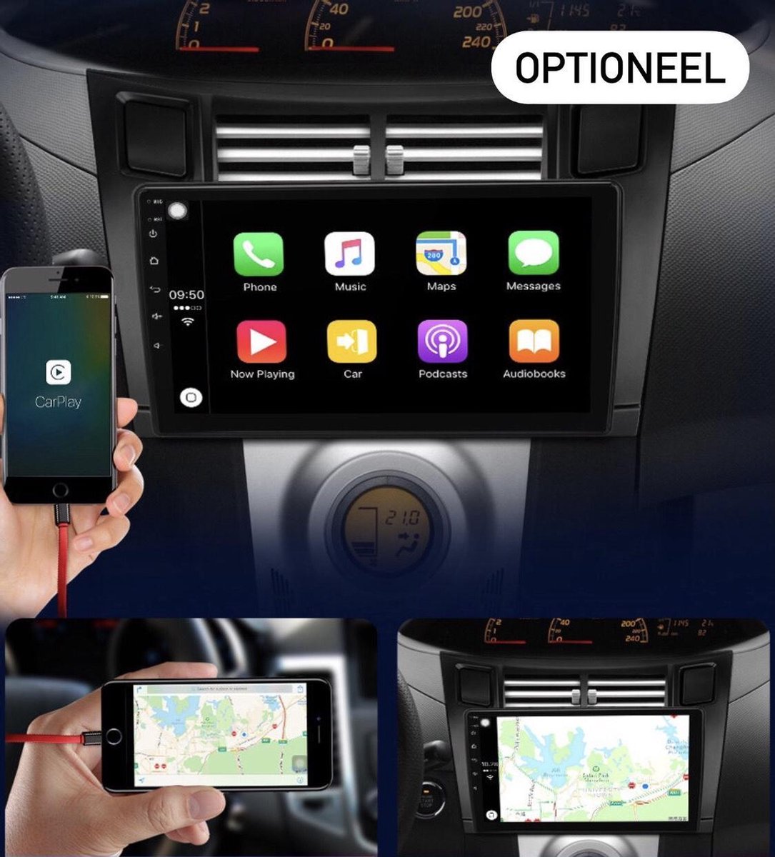 GRATIS CAMERA! Toyota Yaris 2006-2011 Android 10 navigatie Bluetooth USB WiFi 1+16GB