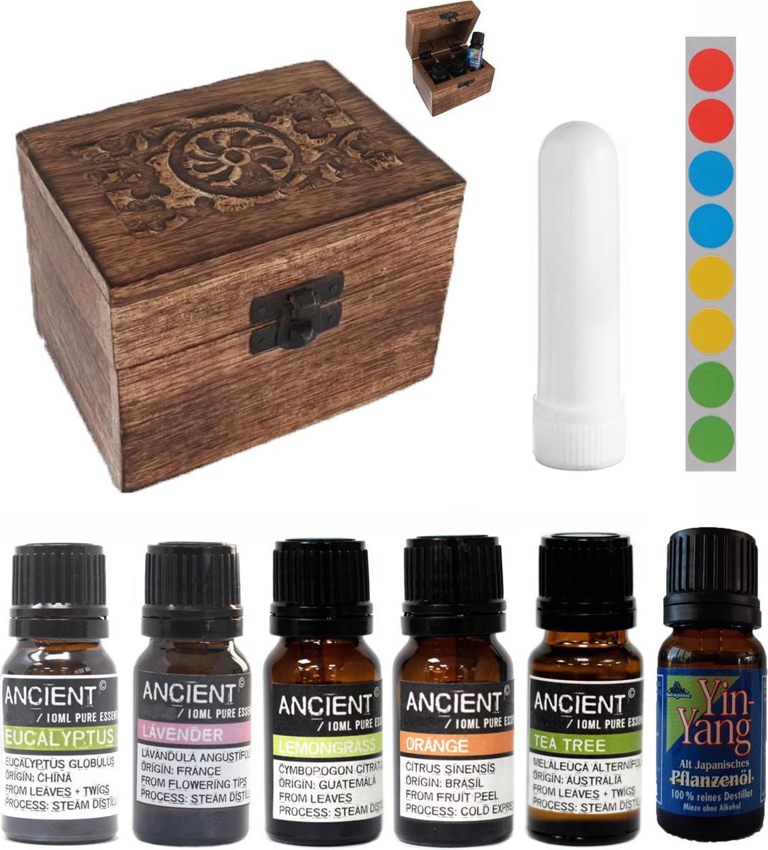 Start Set - Etherische Olie set - 60 ml - Opbergbox - Cadeau - Puur Natuur