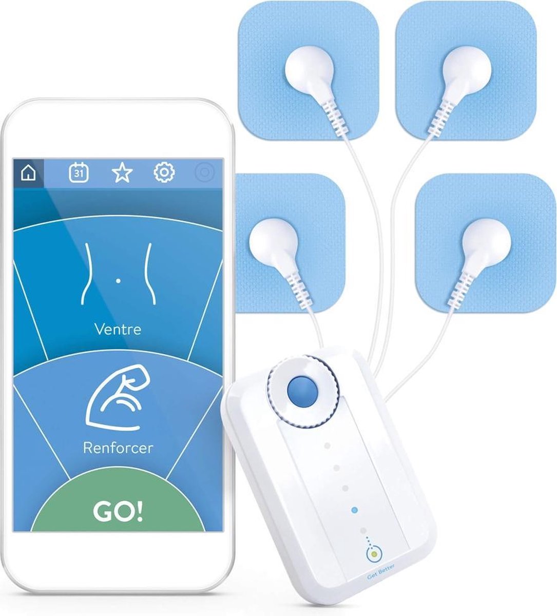 Bluetens Classic Elektrostimulatie (Sport) dmv Smartphone Applicatie