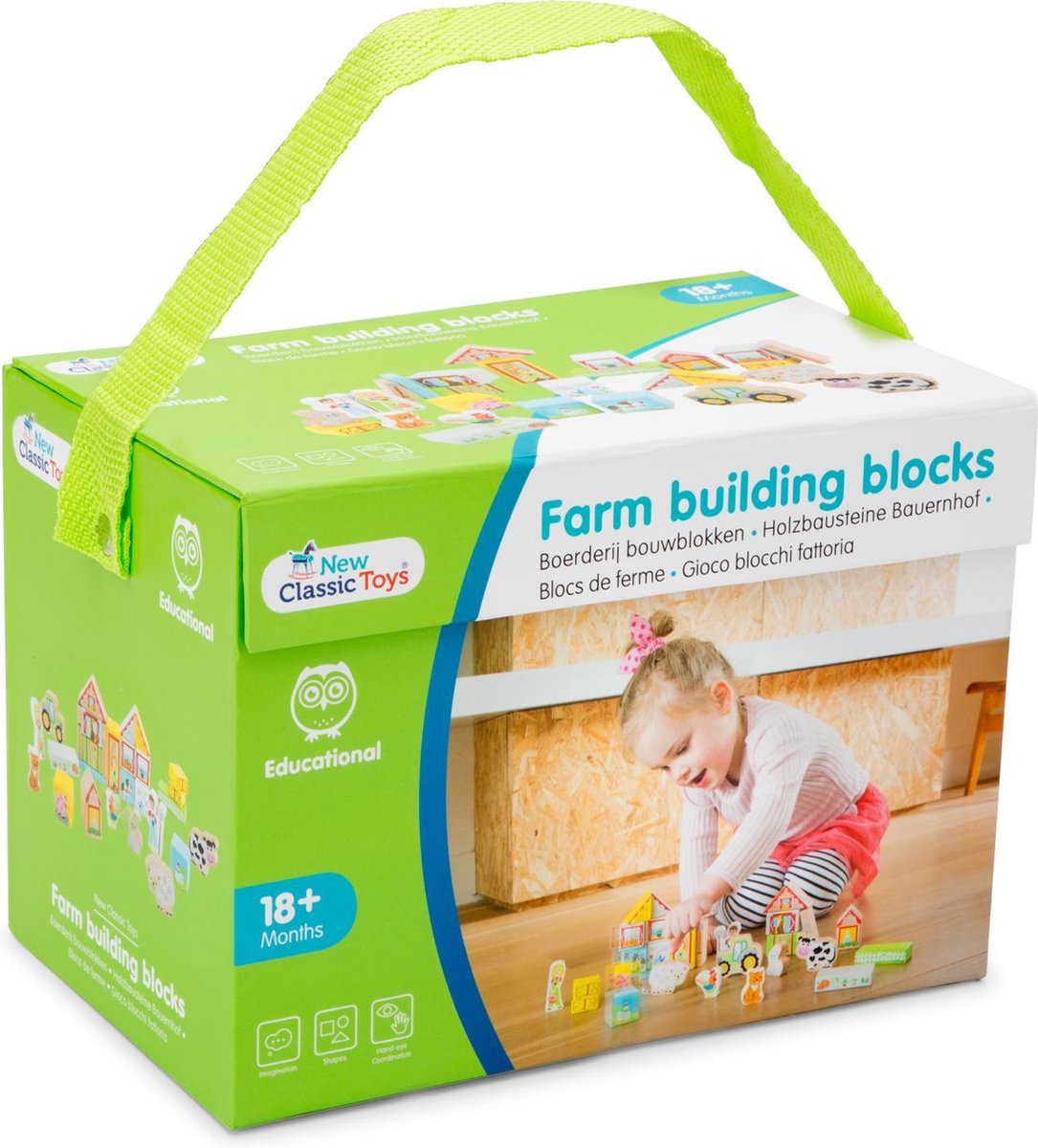New Classic Toys Houten Blokken - Boerderij
