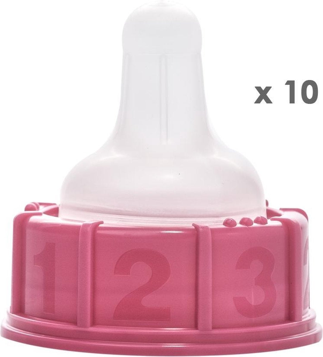 10x lekvrije Materni 1-2-3 speentjes roze  voor pasgeborenen en baby's <2