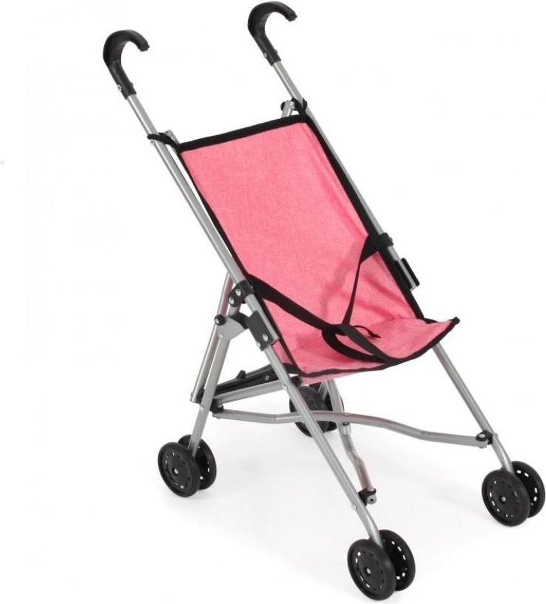 Bayer Chic Poppen Buggy Roze met Zwart