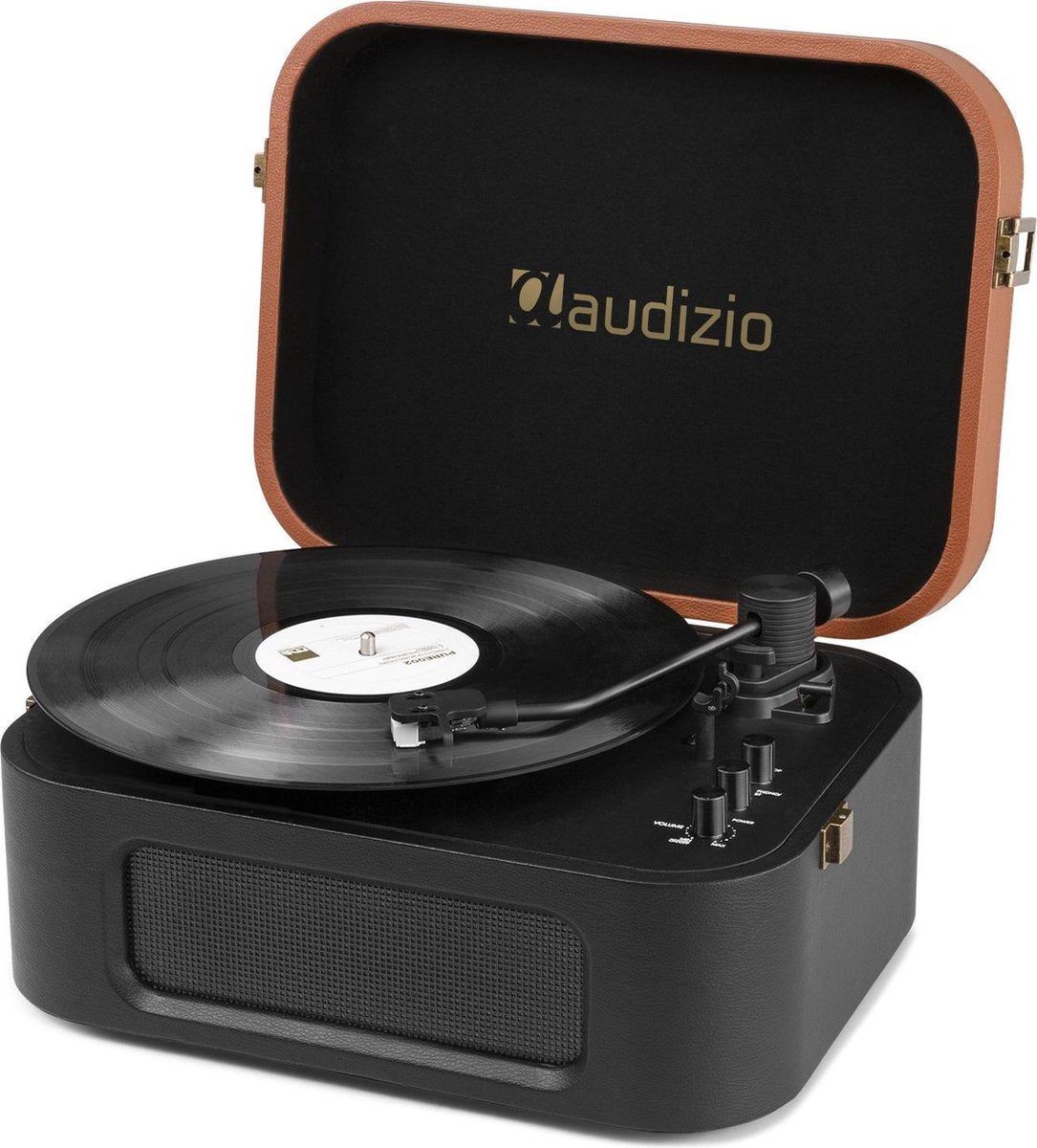 Platenspeler Bluetooth - Audizio RP315 high-end retro platenspeler met Audio Technica element en naald - Zwart