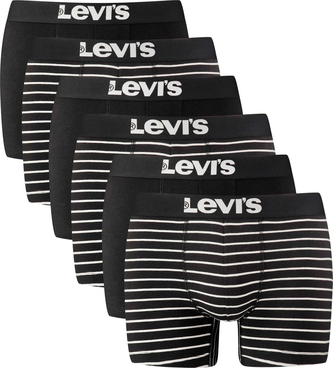Levi Vintage Stripe YD (6-pack) Onderbroek - Maat M  - Mannen - zwart/wit