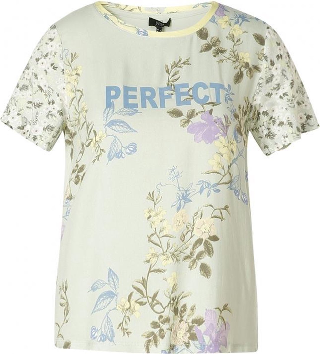 YEST Inoa T-shirt - Light Aqua/Multi Col - maat 42