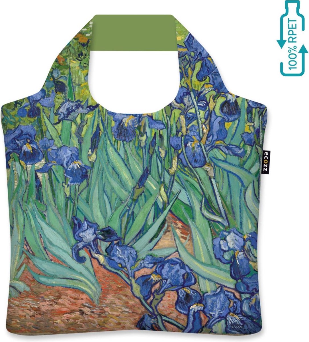 Ecozz - Draagtas opvouwbaar met rits - Irissen - Vincent van Gogh