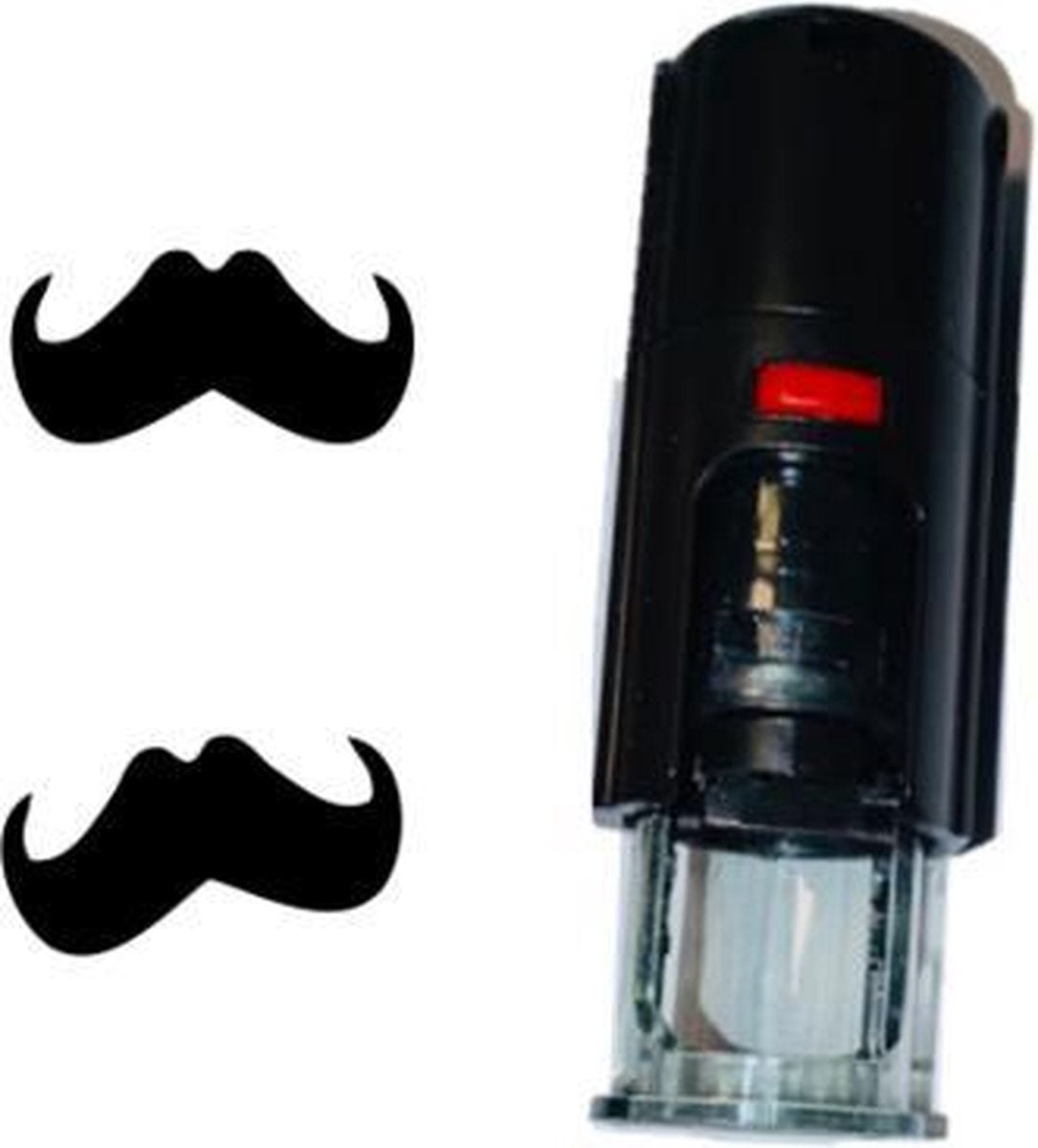 Stempel of Stempeltje van Snor 10mm rond met zwarte inkt