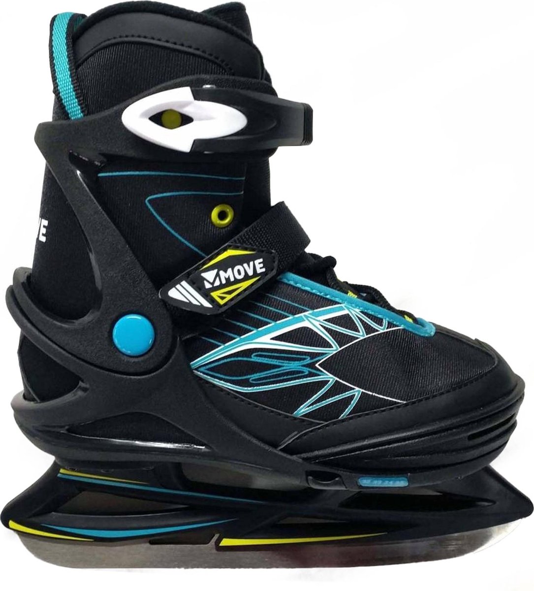 Move Schaatsen - Maat 35-38 - Unisex - zwart/blauw