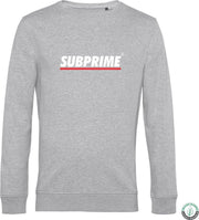 Subprime - Heren Sweaters Sweater Stripe Grey - Grijs - Maat 3XL