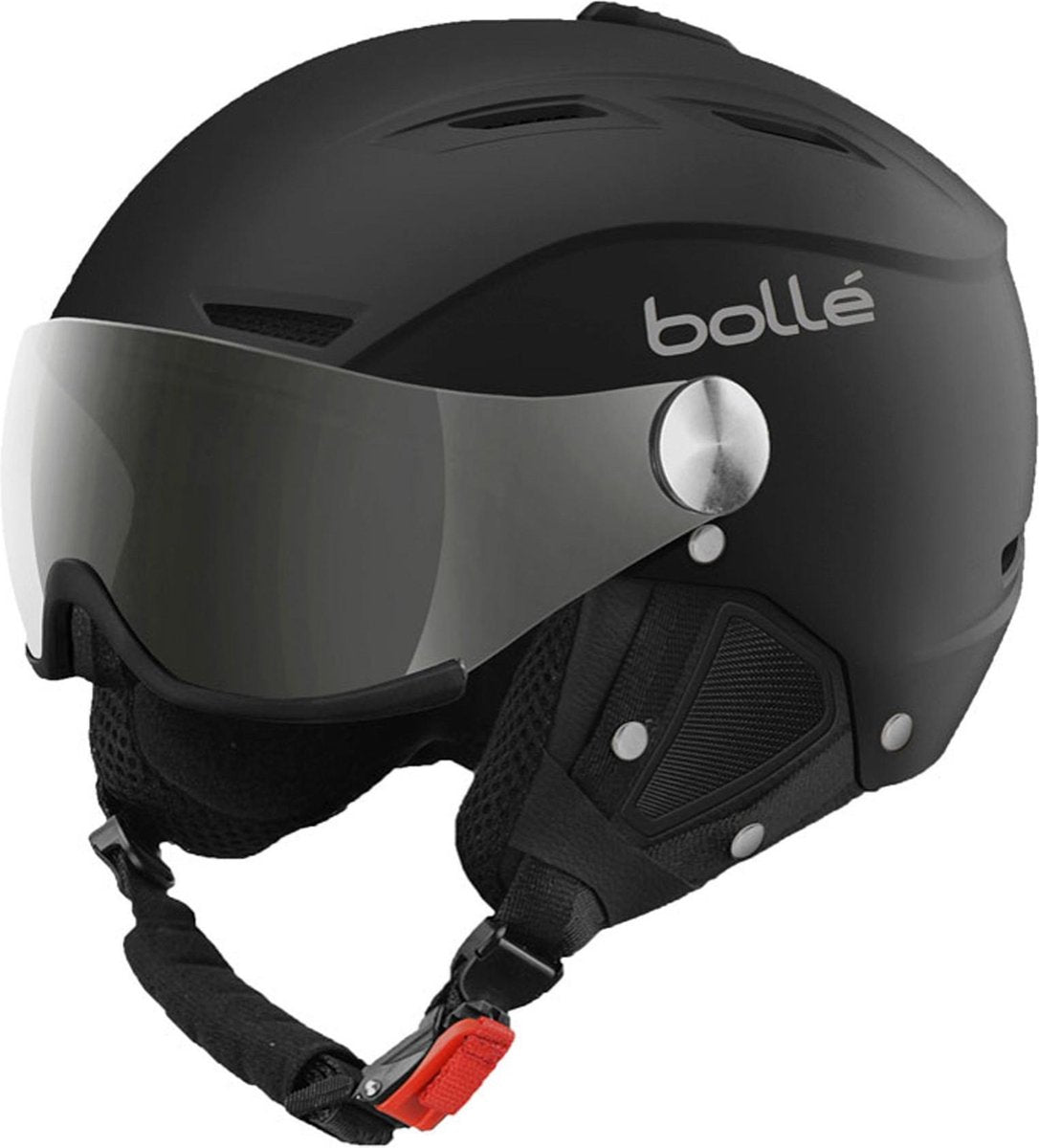 Bollé Backline Visor (2 lenzen) Unisex Skihelm - Soft Black & Silver / 1 Silver Gun + 1 Lemon Visor - 56-58 cm