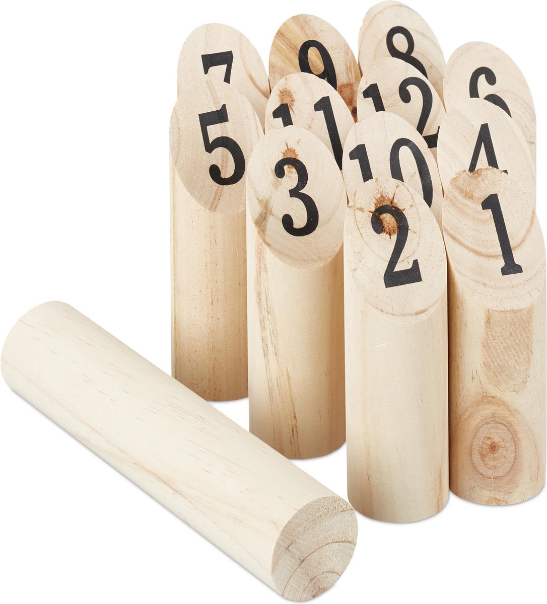 relaxdays kubb werpspel - behendigheidsspel - buitenspel - Scandinavisch werpspel van hout