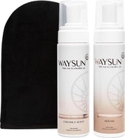 Waysun® - Mediterranean Mousse - Medium - Zelfbruiner - Zelfbruiners - Tanninghandschoen - Zelfbruiner handschoen - Tanning Mitt - Gradual Tan - Zelfbruiner mousse - Bondi Sands - Self Tan - Hydraterend – Huidverzorging