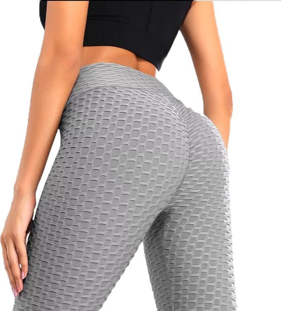 Easylux Fit™ - TikTok Legging - Maat XS/S - Grijs - Sport Legging - Fitness Legging Dames - Shape Legging - High Waist Yoga Pants