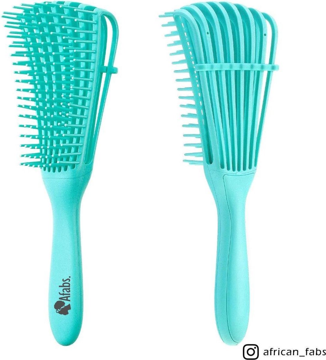 Afabs® Anti-klit Haarborstel | Detangler brush | Detangling brush | Kam voor Krullen | Kroes haar borstel | Groen