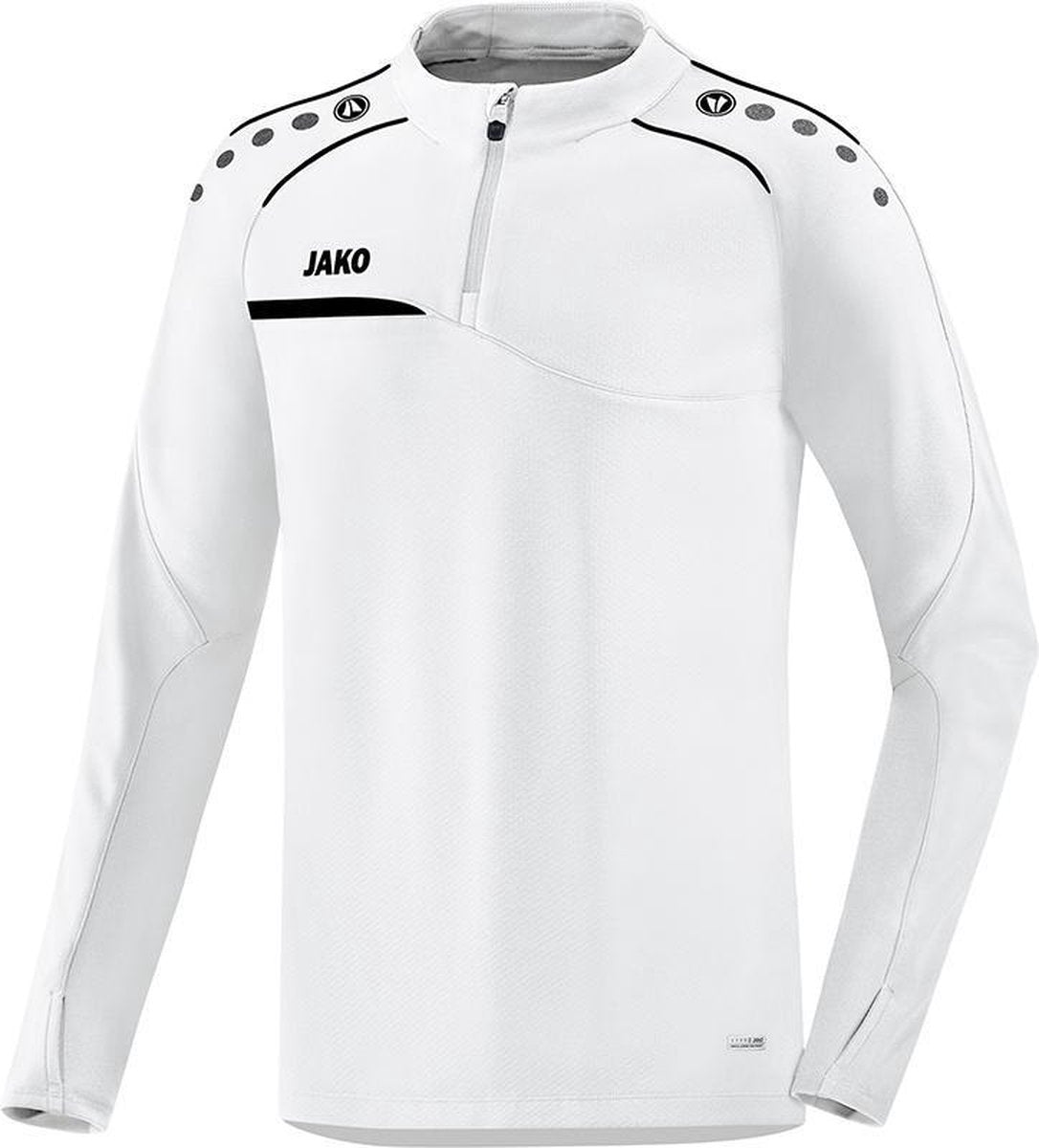 Jako Ziptop Prestige Wit-Zwart Maat 3XS