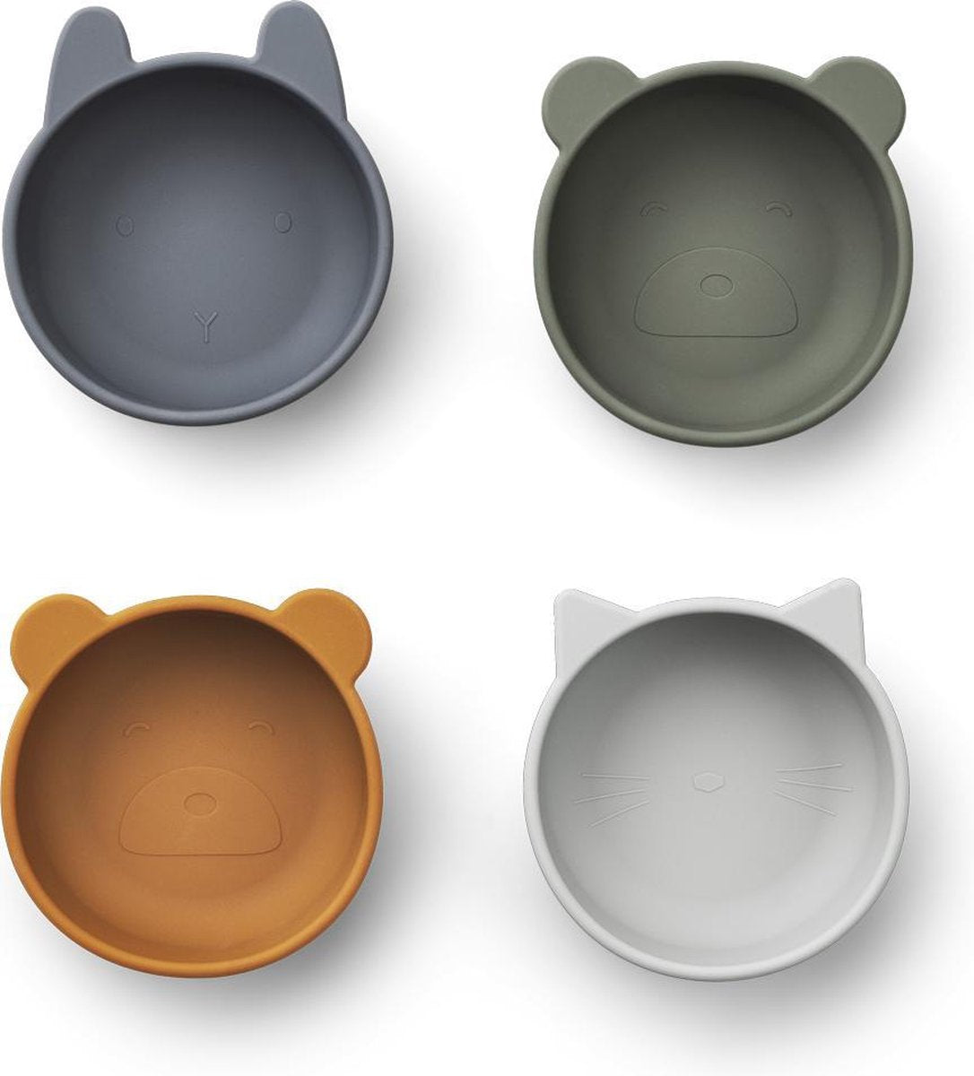 Liewood Iggy Silicone Bowl Kom - Blue Mix (set van 4)