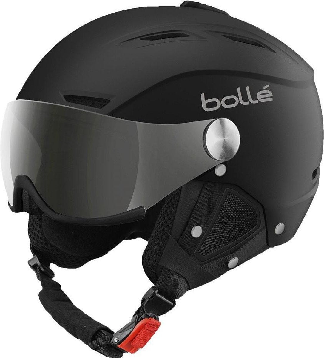 Bollé Backline Visor (2 lenzen) Unisex Skihelm - Soft Black & Silver / 1 Silver Gun + 1 Lemon Visor - 54-56 cm