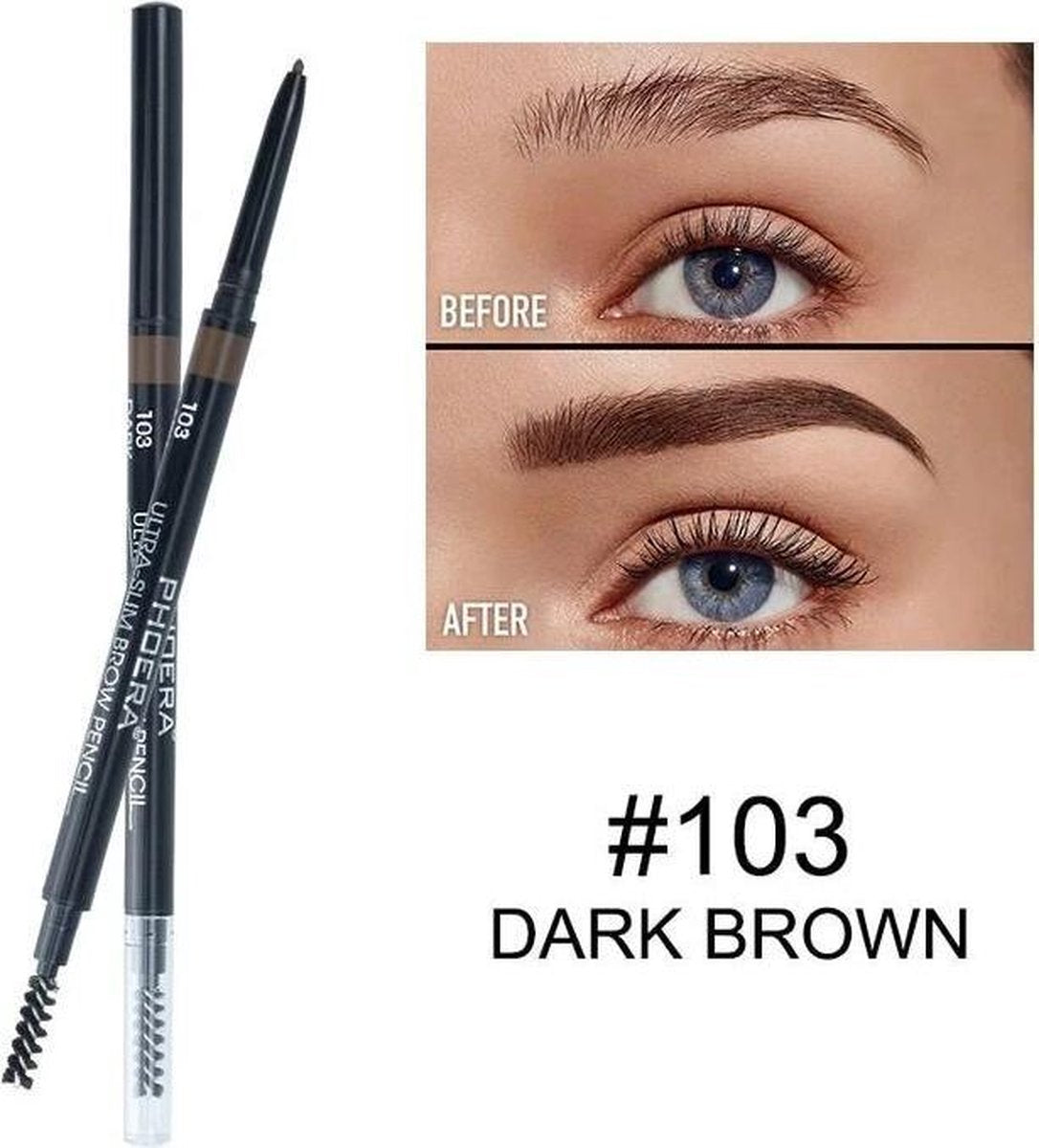 PHOERA™ Ultra-slim Wenkbrauwpotlood - 103 - Dark Brown